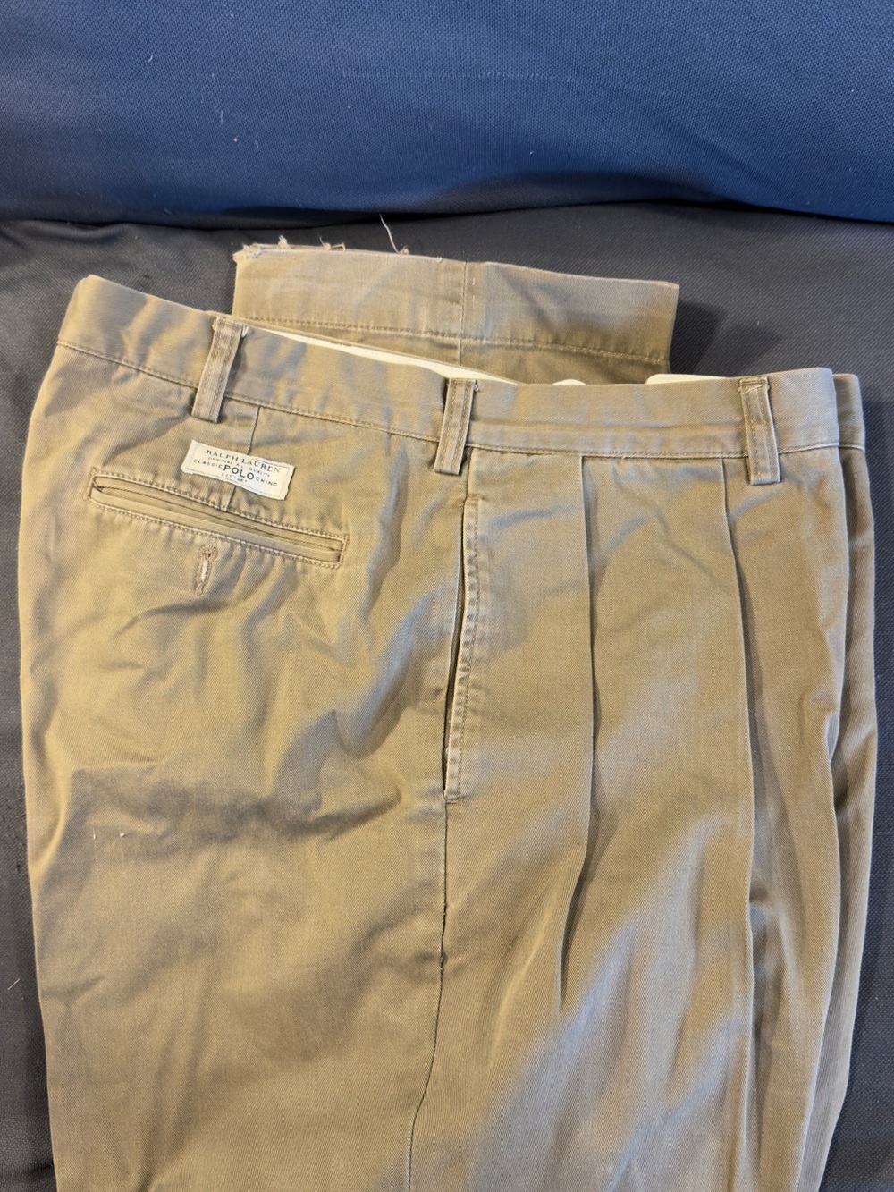 Ralph Lauren Men’s Khaki Pleated Chino Pants - Tan